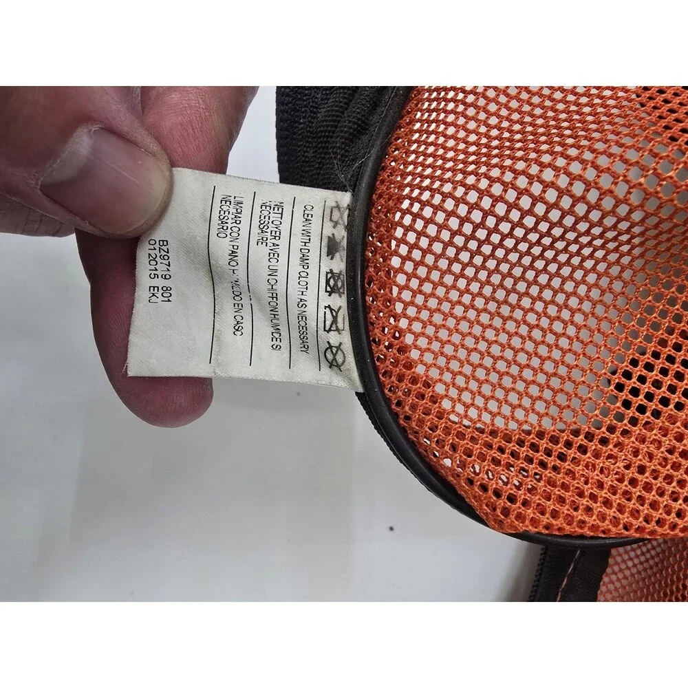 Nike Brasilia 7 Large Mesh Backpack Orange Black BZ9719-801 READ DAMAGED